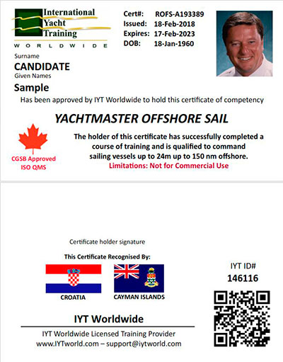 yachtmaster offshore certificate
